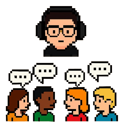 Wearing headphones tuning out crowd